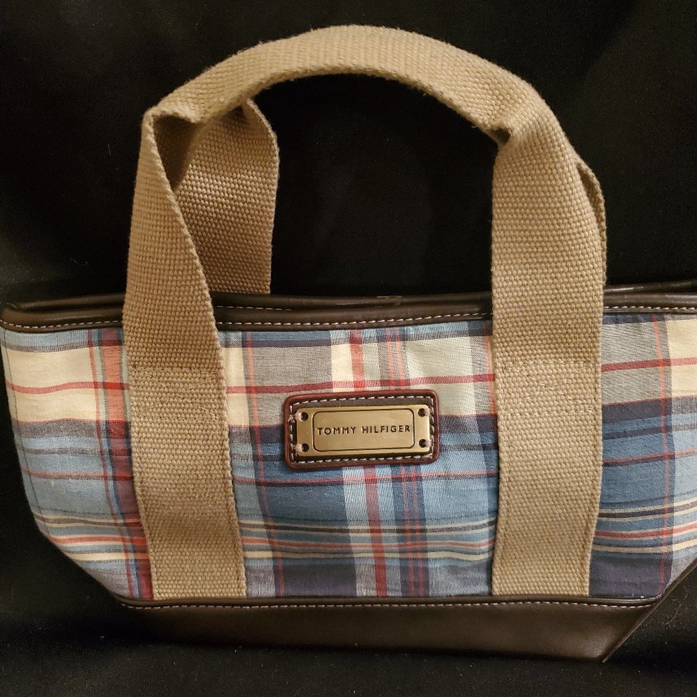 GUC Tommy Hilfiger Plaid Canvas Bag